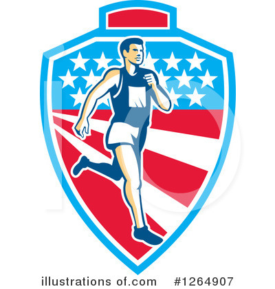 Royalty-Free (RF) Marathon Runner Clipart Illustration by patrimonio - Stock Sample #1264907