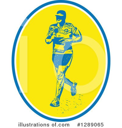 Royalty-Free (RF) Marathon Runner Clipart Illustration by patrimonio - Stock Sample #1289065