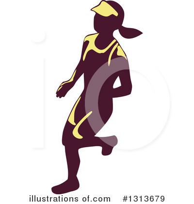 Royalty-Free (RF) Marathon Runner Clipart Illustration by patrimonio - Stock Sample #1313679