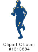 Marathon Runner Clipart #1313684 by patrimonio