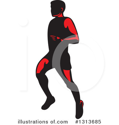 Marathon Runner Clipart #1313685 by patrimonio