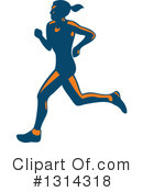 Marathon Runner Clipart #1314318 by patrimonio