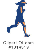 Marathon Runner Clipart #1314319 by patrimonio