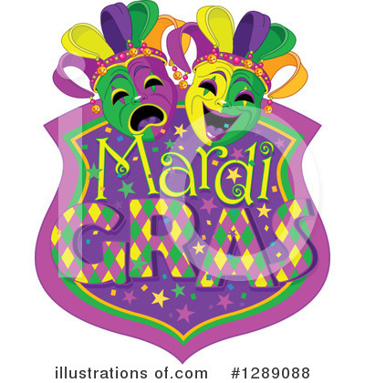 Royalty-Free (RF) Mardi Gras Clipart Illustration by Pushkin - Stock Sample #1289088