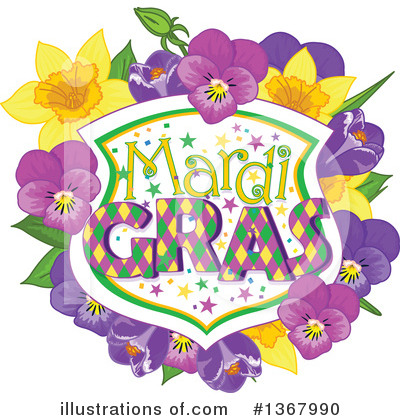 Royalty-Free (RF) Mardi Gras Clipart Illustration by Pushkin - Stock Sample #1367990
