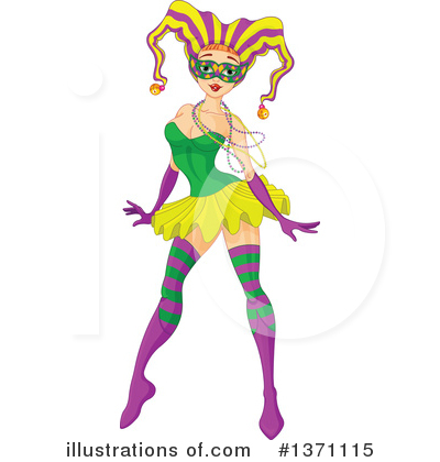 Royalty-Free (RF) Mardi Gras Clipart Illustration by Pushkin - Stock Sample #1371115