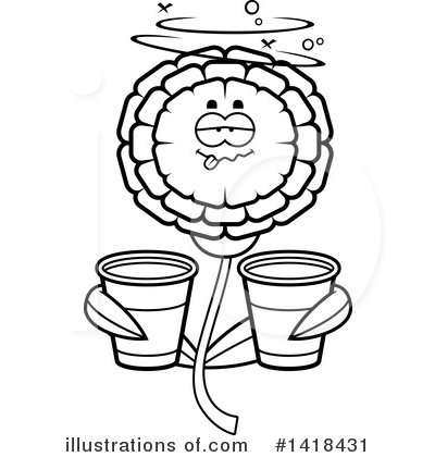 Marigold Clipart #1418431 by Cory Thoman