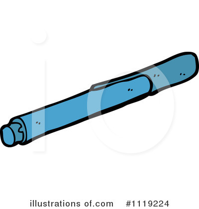 Royalty-Free (RF) Marker Clipart Illustration by lineartestpilot - Stock Sample #1119224