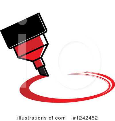Royalty-Free (RF) Marker Clipart Illustration by Lal Perera - Stock Sample #1242452