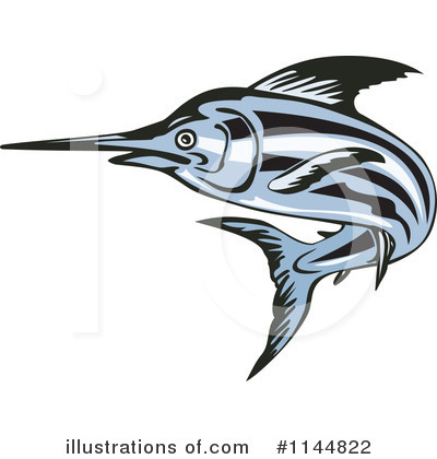 Royalty-Free (RF) Marlin Clipart Illustration by patrimonio - Stock Sample #1144822