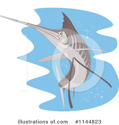 Royalty-Free (RF) Marlin Clipart Illustration by patrimonio - Stock Sample #1144823