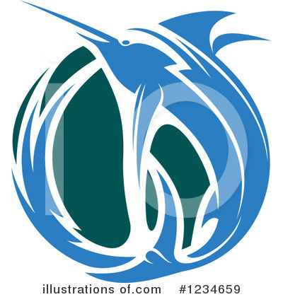 Royalty-Free (RF) Marlin Clipart Illustration by Vector Tradition SM - Stock Sample #1234659