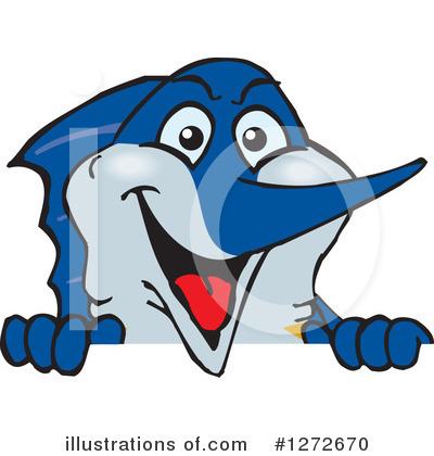 Royalty-Free (RF) Marlin Clipart Illustration by Dennis Holmes Designs - Stock Sample #1272670