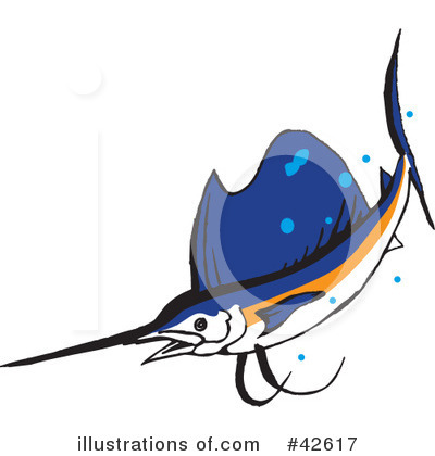 Royalty-Free (RF) Marlin Clipart Illustration by Dennis Holmes Designs - Stock Sample #42617