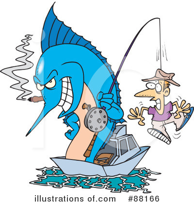 Royalty-Free (RF) Marlin Clipart Illustration by toonaday - Stock Sample #88166