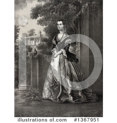 Royalty-Free (RF) Martha Washington Clipart Illustration by JVPD - Stock Sample #1367951