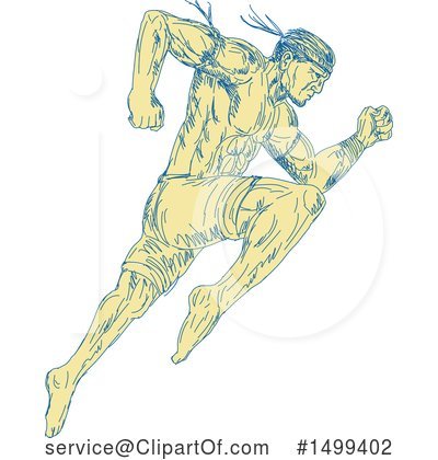 Royalty-Free (RF) Martial Arts Clipart Illustration by patrimonio - Stock Sample #1499402
