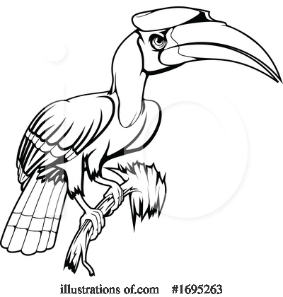 Hornbill Clipart #1695263 by Vector Tradition SM