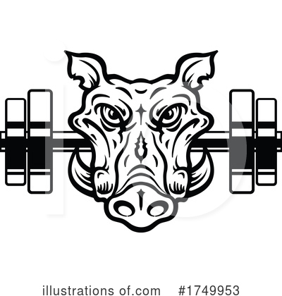 Bodybuilder Clipart #1749953 by Vector Tradition SM