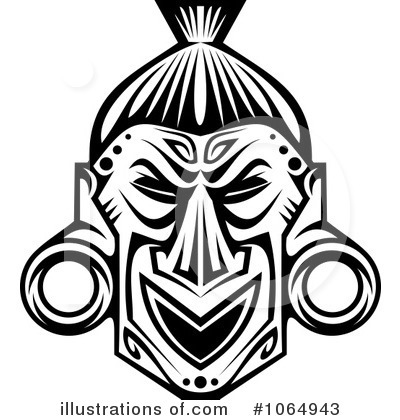 African Mask Clipart #1064943 by Vector Tradition SM