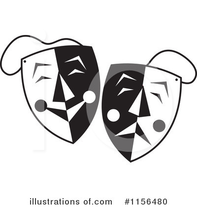 Theater Mask Clipart #1156480 by Johnny Sajem
