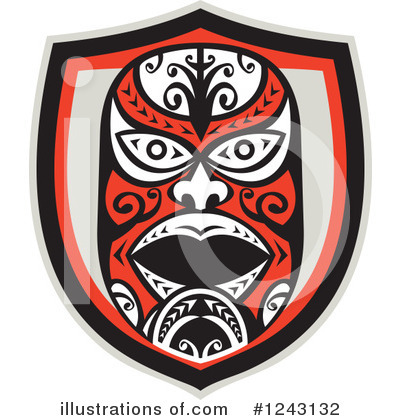 Tribal Mask Clipart #1243132 by patrimonio