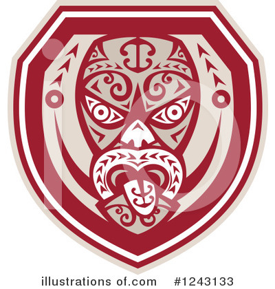 Maori Mask Clipart #1243133 by patrimonio