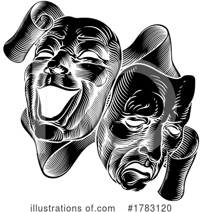 Theater Mask Clipart #1783120 by AtStockIllustration