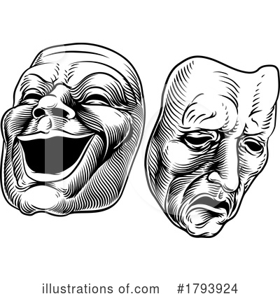 Theater Mask Clipart #1793924 by AtStockIllustration