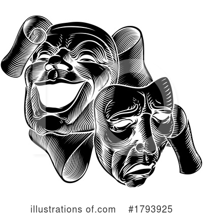 Theater Mask Clipart #1793925 by AtStockIllustration