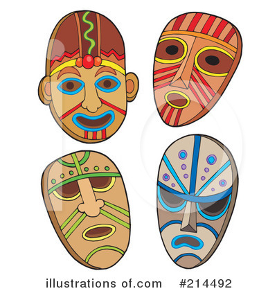 Royalty-Free (RF) Masks Clipart Illustration by visekart - Stock Sample #214492