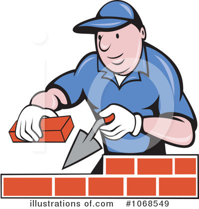 Bricklayer Clipart #1068549 by patrimonio