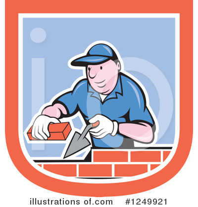 Bricklayer Clipart #1249921 by patrimonio