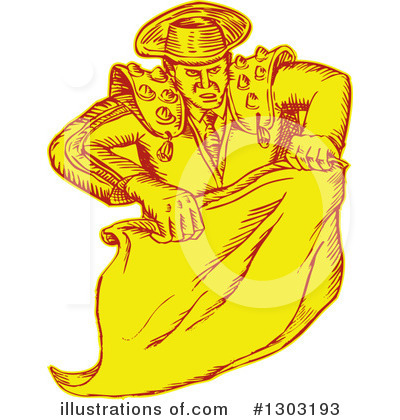 Royalty-Free (RF) Matador Clipart Illustration by patrimonio - Stock Sample #1303193