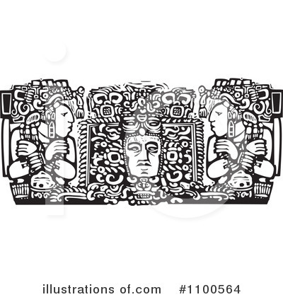 Royalty-Free (RF) Mayan God Clipart Illustration by xunantunich - Stock Sample #1100564