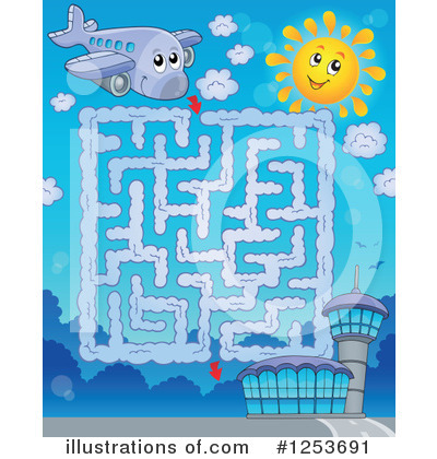 Royalty-Free (RF) Maze Clipart Illustration by visekart - Stock Sample #1253691