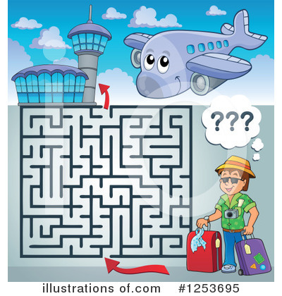 Royalty-Free (RF) Maze Clipart Illustration by visekart - Stock Sample #1253695