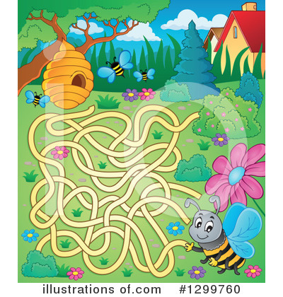 Royalty-Free (RF) Maze Clipart Illustration by visekart - Stock Sample #1299760