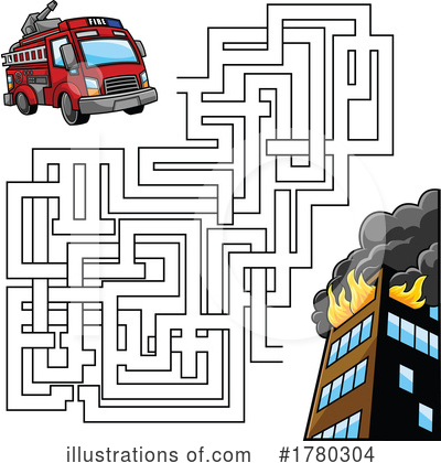 Fire Truck Clipart #1780304 by Hit Toon