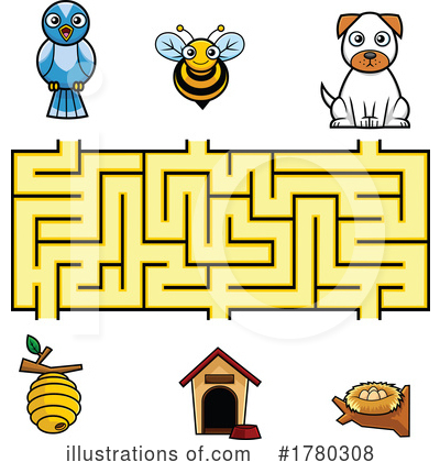 Royalty-Free (RF) Maze Clipart Illustration by Hit Toon - Stock Sample #1780308