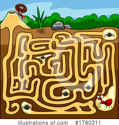 Royalty-Free (RF) Maze Clipart Illustration by Hit Toon - Stock Sample #1780311