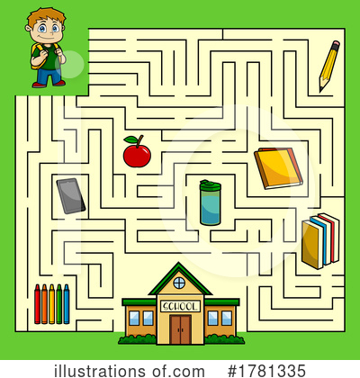 Royalty-Free (RF) Maze Clipart Illustration by Hit Toon - Stock Sample #1781335