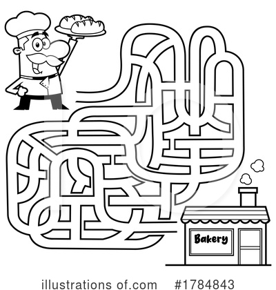 Royalty-Free (RF) Maze Clipart Illustration by Hit Toon - Stock Sample #1784843