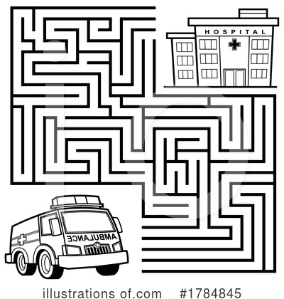 Royalty-Free (RF) Maze Clipart Illustration by Hit Toon - Stock Sample #1784845