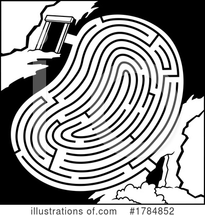 Royalty-Free (RF) Maze Clipart Illustration by Hit Toon - Stock Sample #1784852