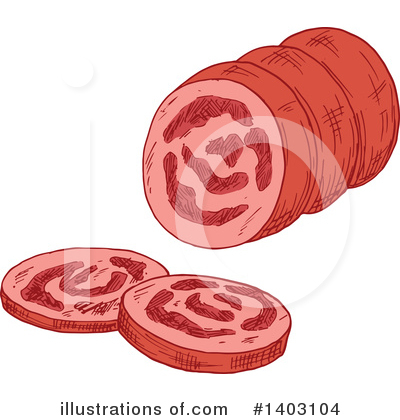 Salami Clipart #1403104 by Vector Tradition SM