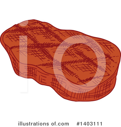 Steak Clipart #1403111 by Vector Tradition SM