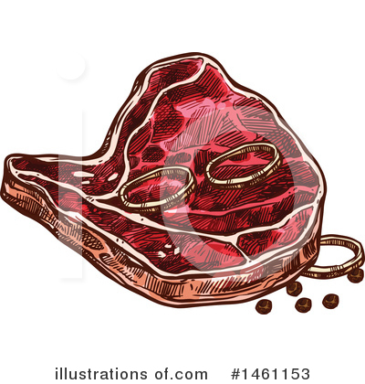 Steak Clipart #1461153 by Vector Tradition SM