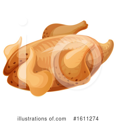 Roasted Turkey Clipart #1611274 by Vector Tradition SM