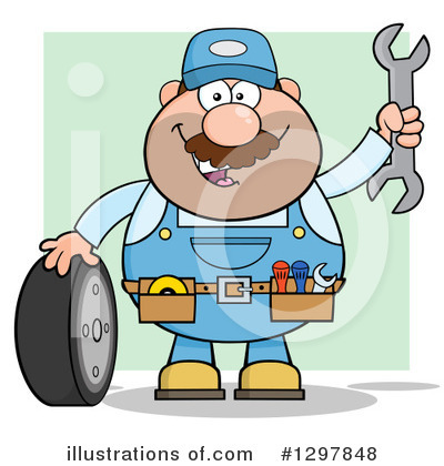 Royalty-Free (RF) Mecanic Clipart Illustration by Hit Toon - Stock Sample #1297848